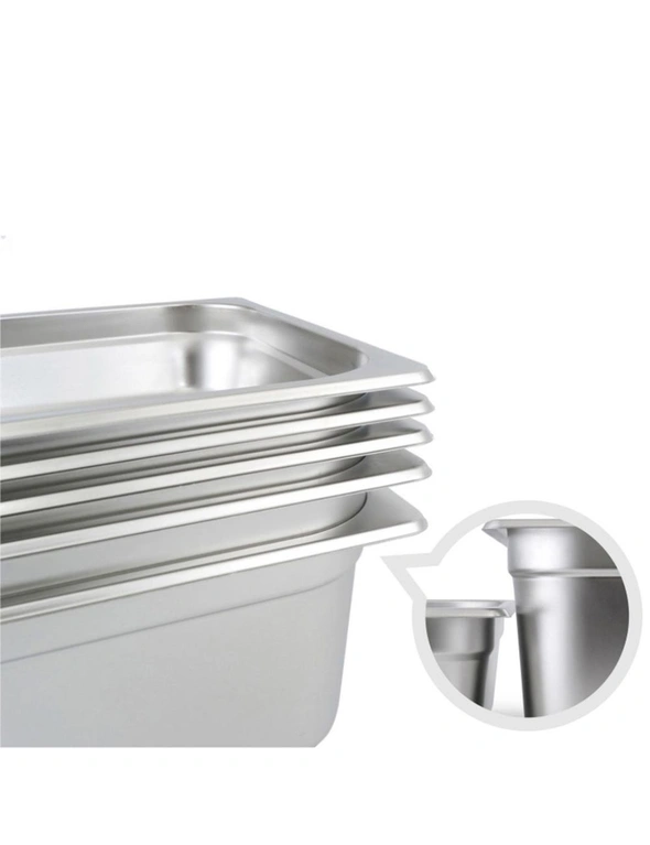 SOGA SS Gastronorm Pan 1/3 15cm Deep Tray 2pack, hi-res image number null