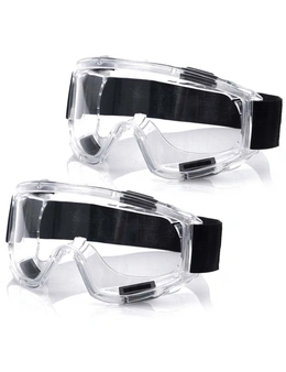 Puredi 2X Clear Protective Eye Glasses Safety Windproof Lab Goggles Eyewear