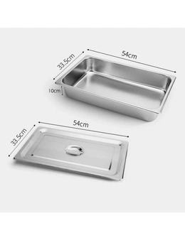 SOGA SS Gastronorm 1/1 10cm Deep Tray With Lid