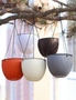 SOGA Coffee Small Hanging Resin Flower Pot Self Watering Basket Planter  Outdoor Garden Decor, hi-res