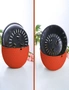 SOGA Red Medium Hanging Resin Flower Pot Self Watering Basket Planter  Outdoor Garden Decor, hi-res