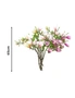 SOGA 6 Bunch Artificial Silk Magnolia denudata 4 Heads Flower Fake Bridal Bouquet Table Decor Purple, hi-res