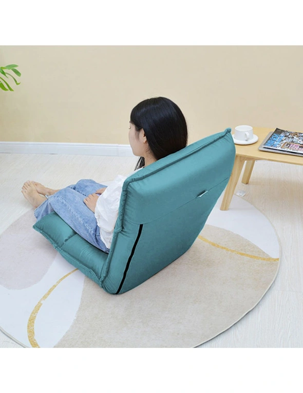 SOGA Green Lounge Recliner Lazy Sofa Bed Tatami Cushion Collapsible Backrest Seat Home Office Decor, hi-res image number null