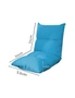 SOGA Lounge Floor Recliner Adjustable Lazy Sofa Bed Folding Game Chair Blue, hi-res