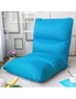 SOGA 2X Lounge Floor Recliner Adjustable Lazy Sofa Bed Folding Game Chair Blue, hi-res