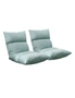 SOGA 2X Lounge Floor Recliner Adjustable Lazy Sofa Bed Folding Game Chair Mint Green, hi-res
