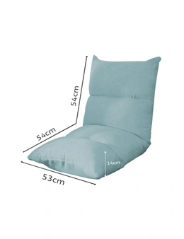 SOGA 4X Lounge Floor Recliner Adjustable Lazy Sofa Bed Folding Game Chair Mint Green