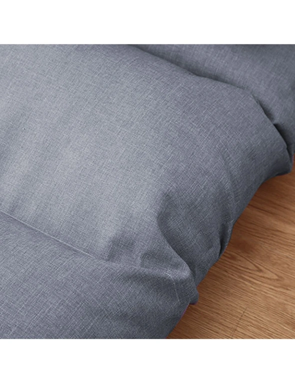 SOGA Lounge Floor Recliner Adjustable Lazy Sofa Bed Folding Game Chair Grey, hi-res image number null