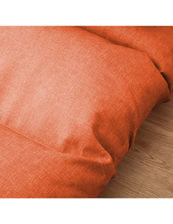 SOGA Lounge Floor Recliner Adjustable Lazy Sofa Bed Folding Game Chair Orange, hi-res image number null