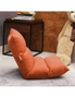 SOGA 2X Lounge Floor Recliner Adjustable Lazy Sofa Bed Folding Game Chair Orange, hi-res