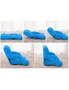SOGA 2X Foldable Lounge Cushion Adjustable Floor Lazy Recliner Chair with Armrest Blue, hi-res