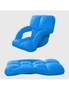 SOGA 4X Foldable Lounge Cushion Adjustable Floor Lazy Recliner Chair with Armrest Blue, hi-res