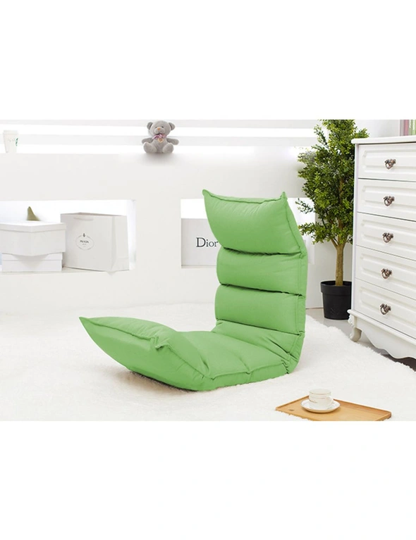 SOGA Foldable Tatami Floor Sofa Bed Meditation Lounge Chair Recliner Lazy Couch Green, hi-res image number null
