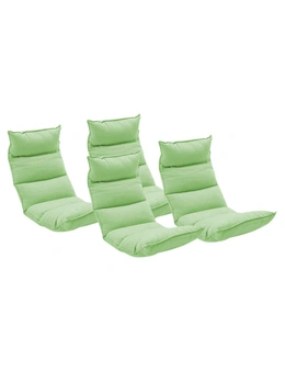 SOGA 4X Foldable Tatami Floor Sofa Bed Meditation Lounge Chair Recliner Lazy Couch Green