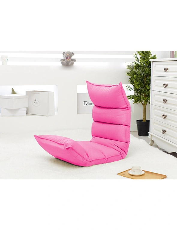 SOGA Foldable Tatami Floor Sofa Bed Meditation Lounge Chair Recliner Lazy Couch Pink, hi-res image number null