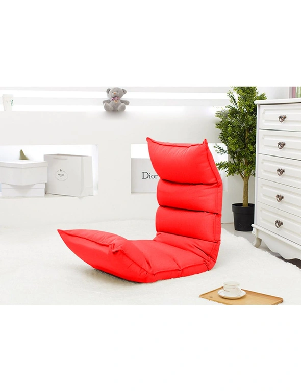 SOGA Foldable Tatami Floor Sofa Bed Meditation Lounge Chair Recliner Lazy Couch Red, hi-res image number null