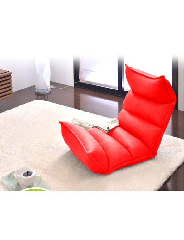 SOGA Foldable Tatami Floor Sofa Bed Meditation Lounge Chair Recliner Lazy Couch Red, hi-res image number null