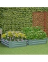 SOGA 90cm Rectangle Galvanised Raised Garden Bed Vegetable Herb Flower Outdoor Planter Box, hi-res
