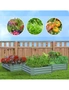 SOGA 2X 90cm Rectangle Galvanised Raised Garden Bed Vegetable Herb Flower Outdoor Planter Box, hi-res