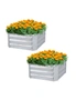 SOGA 2X 90cm Square Galvanised Raised Garden Bed Vegetable Herb Flower Outdoor Planter Box, hi-res
