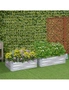 SOGA 120cm Rectangle Galvanised Raised Garden Bed Vegetable Herb Flower Outdoor Planter Box, hi-res