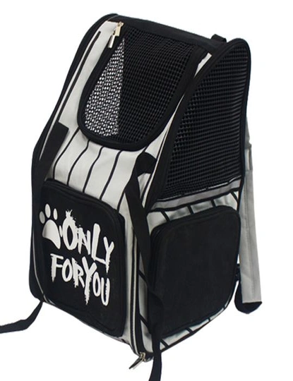 SOGA 2X Black Pet Carrier Backpack Breathable Mesh Portable Safety Travel Essentials Outdoor Bag, hi-res image number null