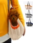 SOGA Orange Pet Carrier Bag Breathable Net Mesh Tote Pouch Dog Cat Travel Essentials, hi-res