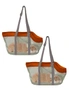 SOGA 2X Orange Pet Carrier Bag Breathable Net Mesh Tote Pouch Dog Cat Travel Essentials, hi-res