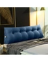 SOGA 100cm Blue Triangular Wedge Bed Pillow Headboard Backrest Bedside Tatami Cushion Home Decor, hi-res