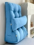 SOGA 2X 45cm Blue Triangular Wedge Lumbar Pillow Headboard Backrest Sofa Bed Cushion Home Decor, hi-res