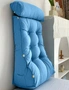 SOGA 2X 45cm Blue Triangular Wedge Lumbar Pillow Headboard Backrest Sofa Bed Cushion Home Decor, hi-res