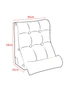 SOGA 45cm Peach Triangular Wedge Lumbar Pillow Headboard Backrest Sofa Bed Cushion Home Decor, hi-res
