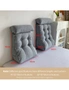 SOGA 45cm Peach Triangular Wedge Lumbar Pillow Headboard Backrest Sofa Bed Cushion Home Decor, hi-res