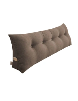 SOGA 120cm Coffee Triangular Wedge Bed Pillow Headboard Backrest Bedside Tatami Cushion Home Decor