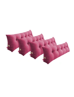 SOGA 4X 120cm Pink Triangular Wedge Bed Pillow Headboard Backrest Bedside Tatami Cushion Home Decor
