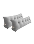 SOGA 2X 120cm Silver Triangular Wedge Bed Pillow Headboard Backrest Bedside Tatami Cushion Home Decor, hi-res