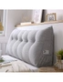 SOGA 2X 120cm Silver Triangular Wedge Bed Pillow Headboard Backrest Bedside Tatami Cushion Home Decor, hi-res