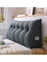 SOGA 4X 180cm Dark Grey Triangular Wedge Bed Pillow Headboard Backrest Bedside Tatami Cushion Home Decor, hi-res