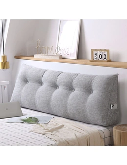 SOGA 4X 180cm Silver Triangular Wedge Bed Pillow Headboard Backrest Bedside Tatami Cushion Home Decor