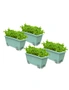 SOGA 49.5cm Green Rectangular Planter Vegetable Herb Flower Outdoor Plastic Box with Holder Balcony Garden Decor Set of 4, hi-res