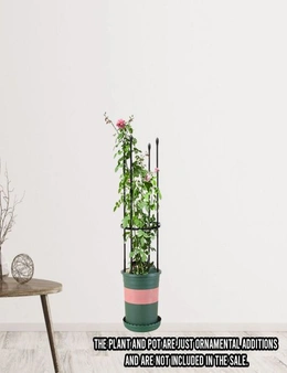 SOGA 2X 73cm 4-Bar Plant Frame Stand Trellis Vegetable Flower Herbs Outdoor Vine Support Garden Rack with Rings
