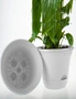 SOGA 20cm White Plastic Plant Pot Self Watering Planter Flower Bonsai Indoor Outdoor Garden Decor Set of 2, hi-res