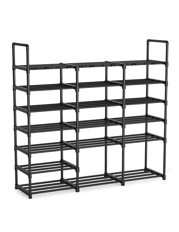 SOGA 19-Shelf Tier Shoe Storage Shelf Space-Saving Caddy Rack Organiser with Handle, hi-res image number null