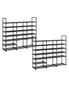 SOGA 2X 19-Shelf Tier Shoe Storage Shelf Space-Saving Caddy Rack Organiser with Handle, hi-res