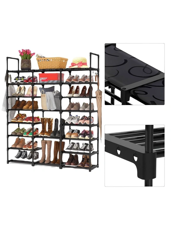 SOGA 21-Shelf Tier Shoe Storage Shelf Space-Saving Caddy Rack Organiser with Handle, hi-res image number null