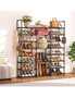SOGA 2X 21-Shelf Tier Shoe Storage Shelf Space-Saving Caddy Rack Organiser with Handle, hi-res
