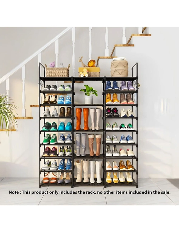 SOGA 2X 21-Shelf Tier Shoe Storage Shelf Space-Saving Caddy Rack Organiser with Handle, hi-res image number null