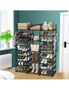 SOGA 2X 21-Shelf Tier Shoe Storage Shelf Space-Saving Caddy Rack Organiser with Handle, hi-res