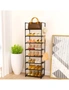 SOGA 8 Tier Shoe Storage Shelf Space-Saving Caddy Rack Organiser with Handle, hi-res
