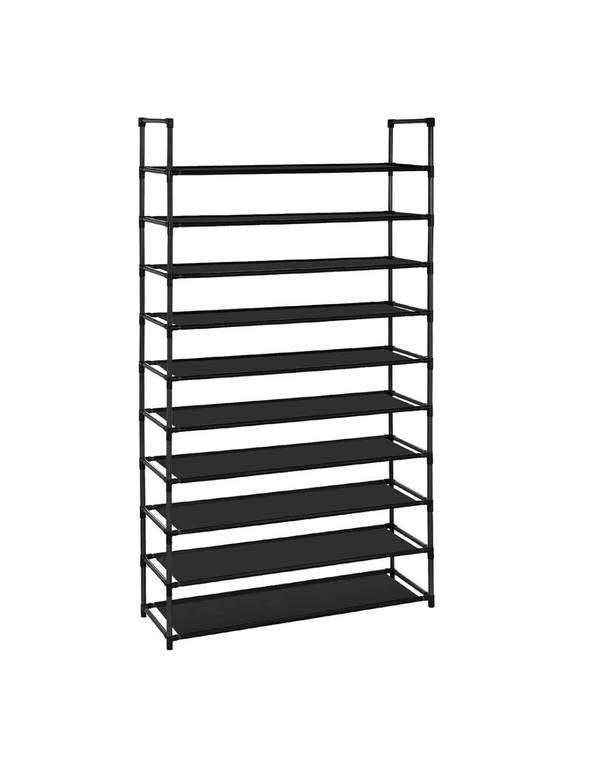 SOGA 10 Tier Shoe Storage Shelf Space-Saving Caddy Rack Organiser with Handle, hi-res image number null